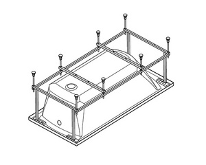 Каркас для ванны Roca Easy 170x70 ZRU9302907